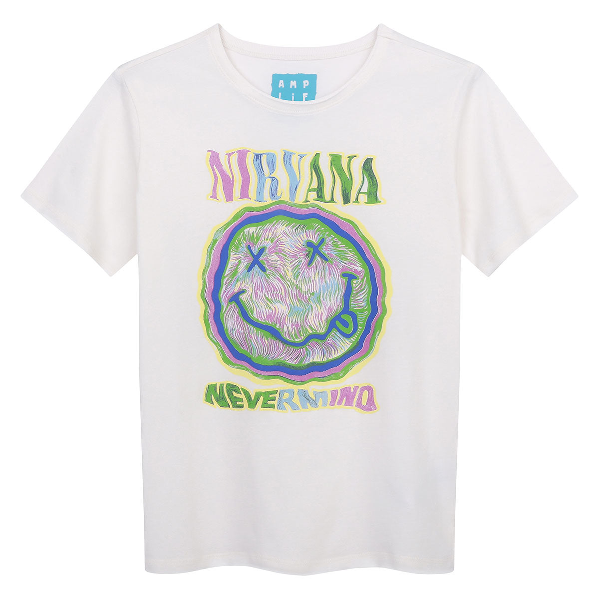 Image of Kids Nirvana T-shirt - Scribble Smiley Amplified